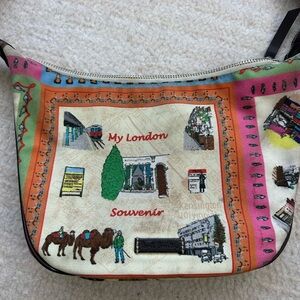 Paul Smith Multi-Color 'My London' Canvas Crossbody Bag